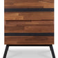 HomeRoots 23" End Table With Two Drawers in Black And Brown Finish