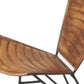 HomeRoots 23" Faux Leather Clamshell Accent Chair in Brown Finish