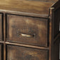 HomeRoots 23" Metal Six Drawer Chest in Bronze Finish