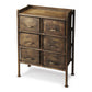 HomeRoots 23" Metal Six Drawer Chest in Bronze Finish
