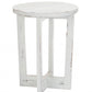 HomeRoots 23" Modern Farmhouse Round End Table With Rustic White Finish