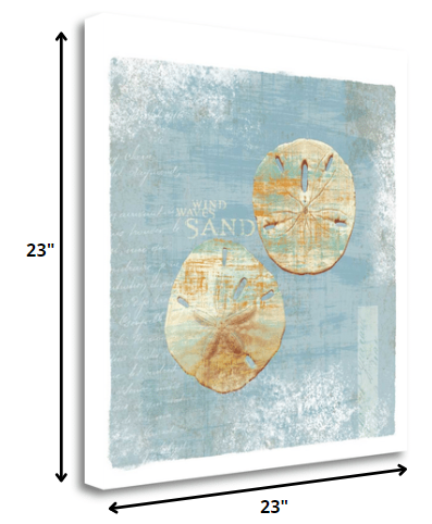 HomeRoots 23" Nautical Motif with Wordings Giclee Wrap Canvas Wall Art