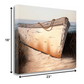HomeRoots 23" Old Fishing Boat On White Sands Giclee Wrap Canvas Wall Art