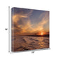 HomeRoots 23" Orange Sunset Over The Ocean 2 Giclee Wrap Canvas Wall Art