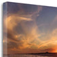 HomeRoots 23" Orange Sunset Over The Ocean 2 Giclee Wrap Canvas Wall Art