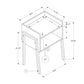 HomeRoots 23" Rectangular Espresso Accent Table With Black Metal Legs