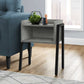 HomeRoots 23" Rectangular Metal Accent Table With Grey and Black Finish