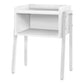 HomeRoots 23" Rectangular White Accent Table With White Metal Legs