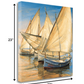 HomeRoots 23" Series of Boats with Lateen Sails Giclee Wrap Canvas Wall Art
