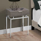 HomeRoots 23" Silver And Deep Taupe End Table With Drawer