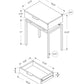 HomeRoots 23" Silver And Deep Taupe End Table With Drawer