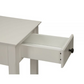 HomeRoots 23" Solid And Manufactured Wood Mirrored End Table With Drawer And Shelf in White Finish