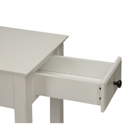 HomeRoots 23" Solid And Manufactured Wood Mirrored End Table With Drawer And Shelf in White Finish