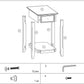 HomeRoots 23" Solid Wood End Table in Brown Finish