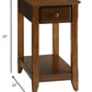 HomeRoots 23" Solid Wood End Table in Brown Finish