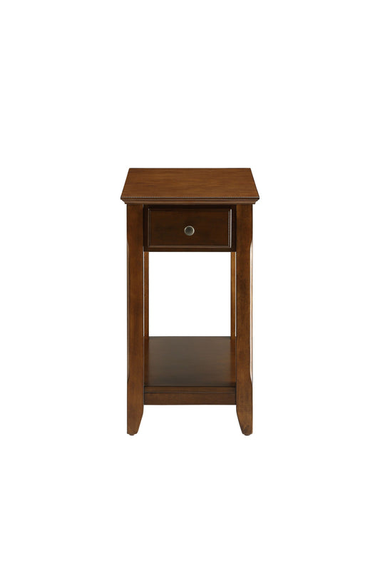 HomeRoots 23" Solid Wood End Table in Brown Finish