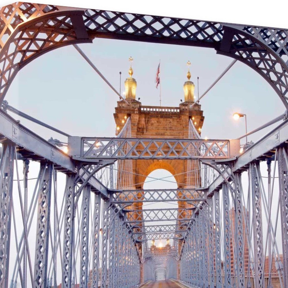 HomeRoots 23" Spellbinding Suspension Bridge Giclee Wrap Canvas Wall Art