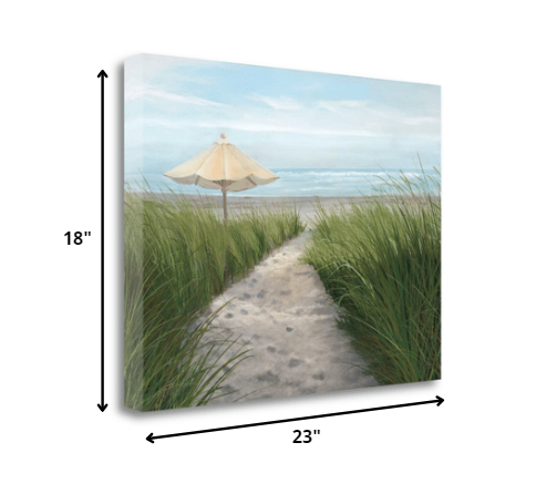 HomeRoots 23" Sweet Path to the Beach Giclee Wrap Canvas Wall Art