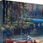 HomeRoots 23" Three Red Boats Giclee Wrap Canvas Wall Art