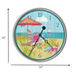 HomeRoots 23" Vibrant Day at the Beach Wall Clock