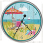 HomeRoots 23" Vibrant Day at the Beach Wall Clock
