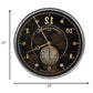 HomeRoots 23" Vintage Look Black Wall Clock