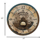 HomeRoots 23" Vintage Teal Aviator's Wall Clock