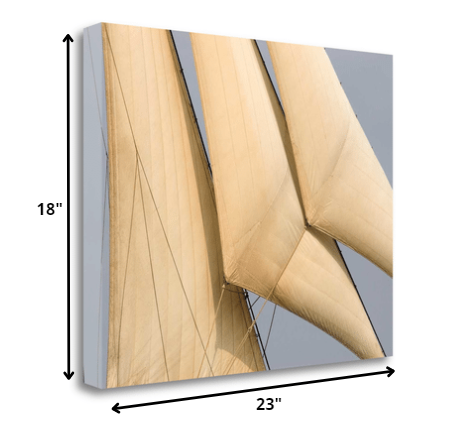 HomeRoots 23" White Lateen Sails Giclee Wrap Canvas Wall Art