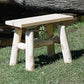 HomeRoots 23" x 11" x 18" Natural Wood End Bench Pair