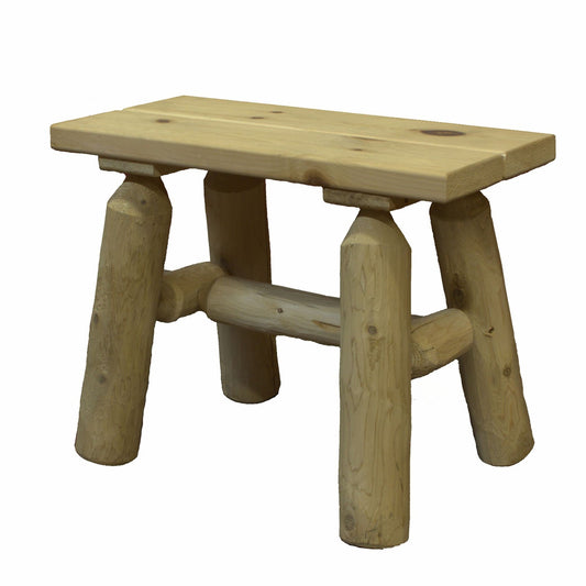 HomeRoots 23" x 11" x 18" Natural Wood End Bench Pair