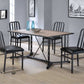 HomeRoots 23' x 19' x 37' 2-Piece Black PU And Antique Black Side Chair