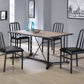 HomeRoots 23' x 19' x 37' 2-Piece Black PU And Antique Black Side Chair