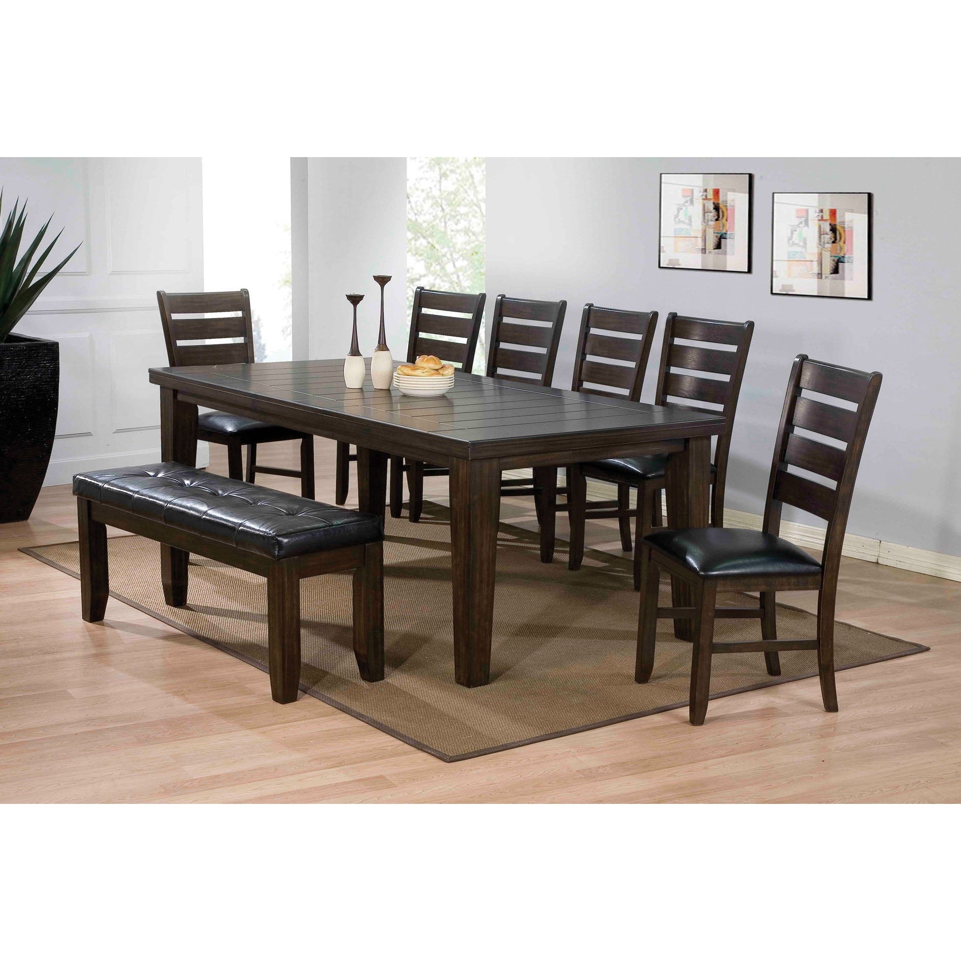 HomeRoots 23" x 20" x 40" Black And Espresso Side Chair In Set Of Two