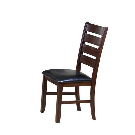 HomeRoots 23" x 20" x 40" Black And Espresso Side Chair In Set Of Two