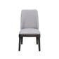 HomeRoots 23" x 21" x 39" Linen Upholstered Seat And Oak Wood Side Chair in Light Gray Finish