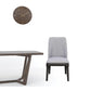 HomeRoots 23" x 21" x 39" Linen Upholstered Seat And Oak Wood Side Chair in Light Gray Finish