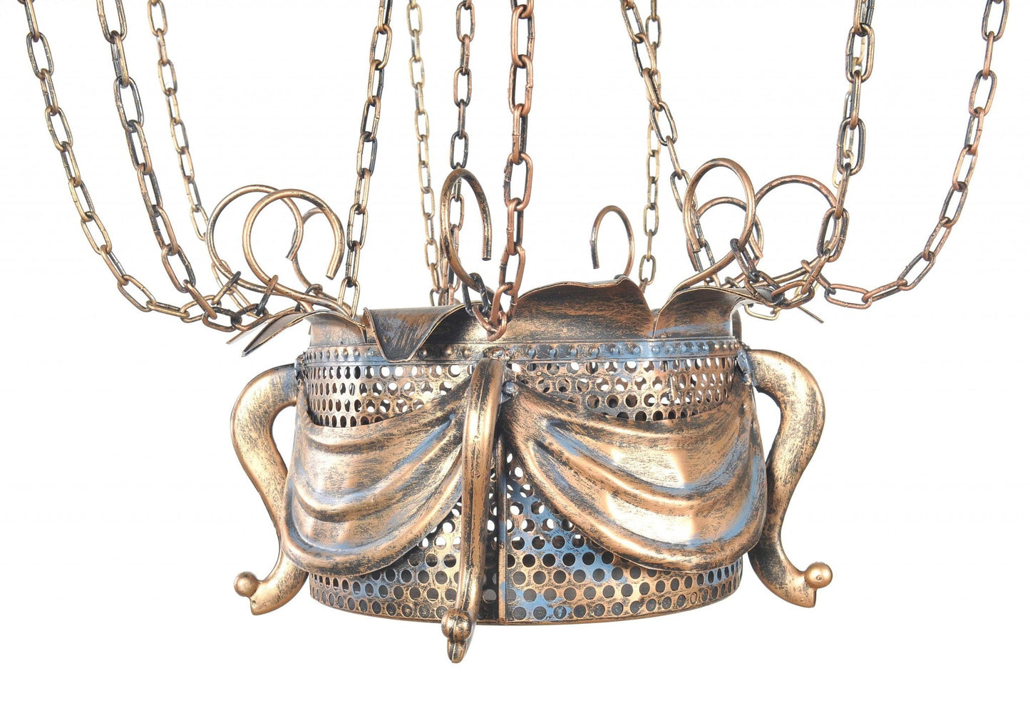 HomeRoots 23" x 23" x 41" Vintage Hot Air Balloon Pendant