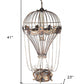 HomeRoots 23" x 23" x 41" Vintage Hot Air Balloon Pendant