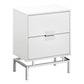HomeRoots 23.5" Particle Board And Chrome Metal Accent Table