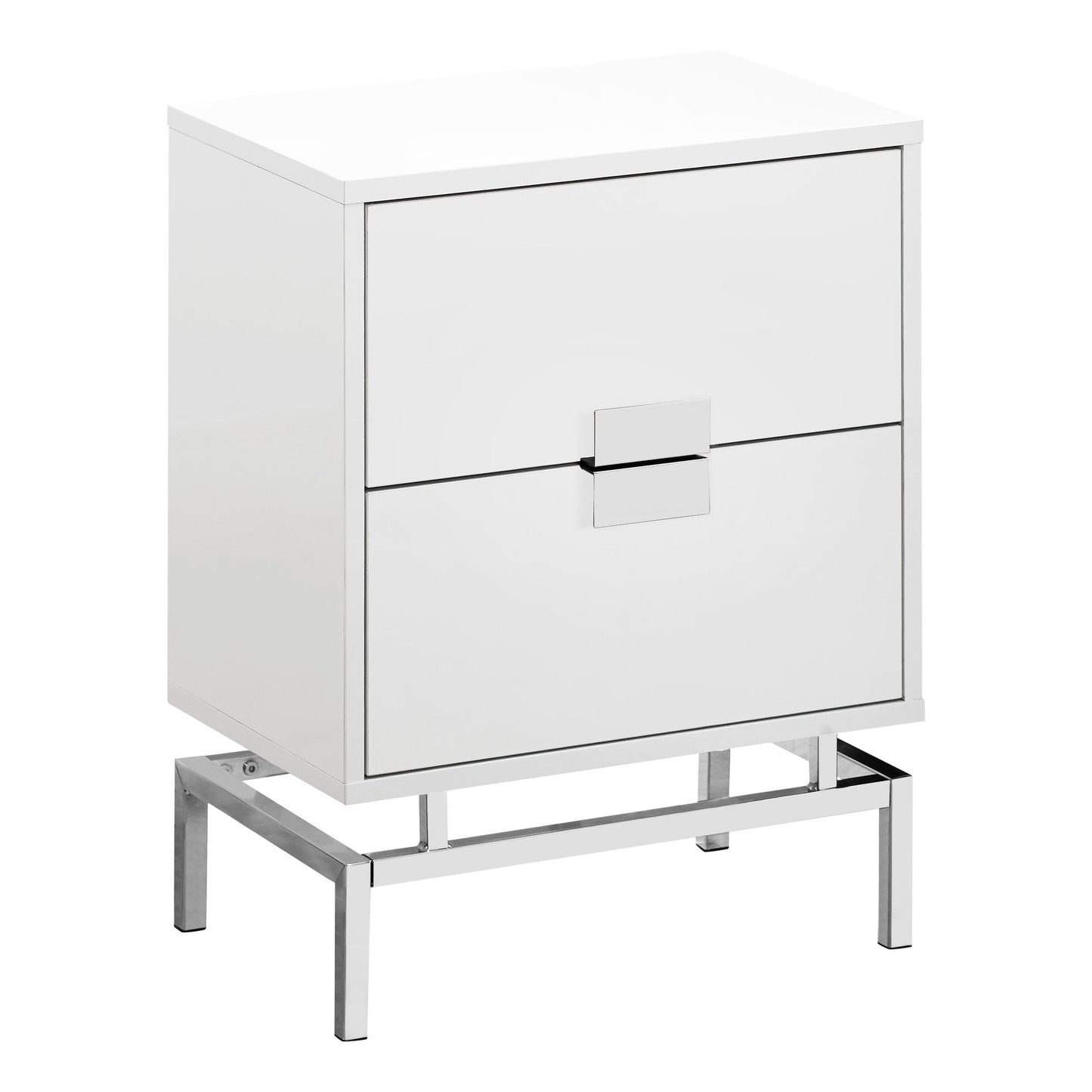 HomeRoots 23.5" Particle Board And Chrome Metal Accent Table