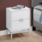 HomeRoots 23.5" Particle Board And Chrome Metal Accent Table