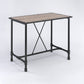 HomeRoots 23.5" x 47.5" x 41" Oak And Black Bar Table