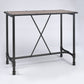 HomeRoots 23.5" x 47.5" x 41" Oak And Black Bar Table