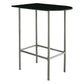 HomeRoots 23.75" x 35.5" x 41" Black Silver Mdf Metal Home Bar