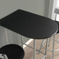 HomeRoots 23.75" x 35.5" x 41" Black Silver Mdf Metal Home Bar
