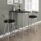 HomeRoots 23.75" x 35.5" x 41" Black Silver Mdf Metal Home Bar
