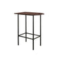 HomeRoots 23.75" x 35.5" x 41" Cappuccino Black Mdf Metal Home Bar