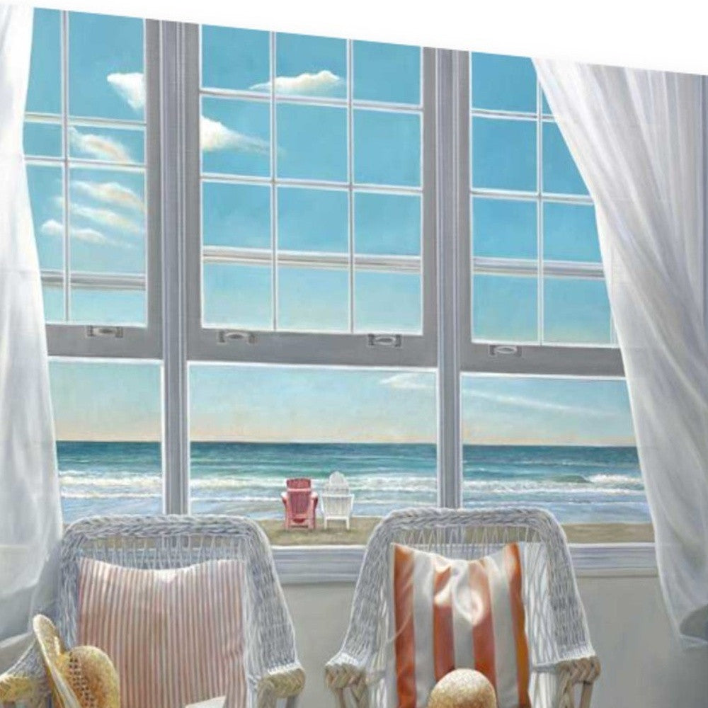 HomeRoots 24" Beach House View 1 Giclee Wrap Canvas Wall Art