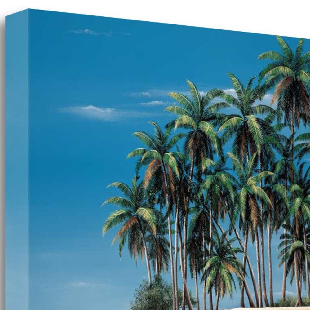 HomeRoots 24" Beach Shack on an Island Giclee Wrap Canvas Wall Art