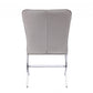 HomeRoots 24" Beige Velvet And Silver Parsons Chair